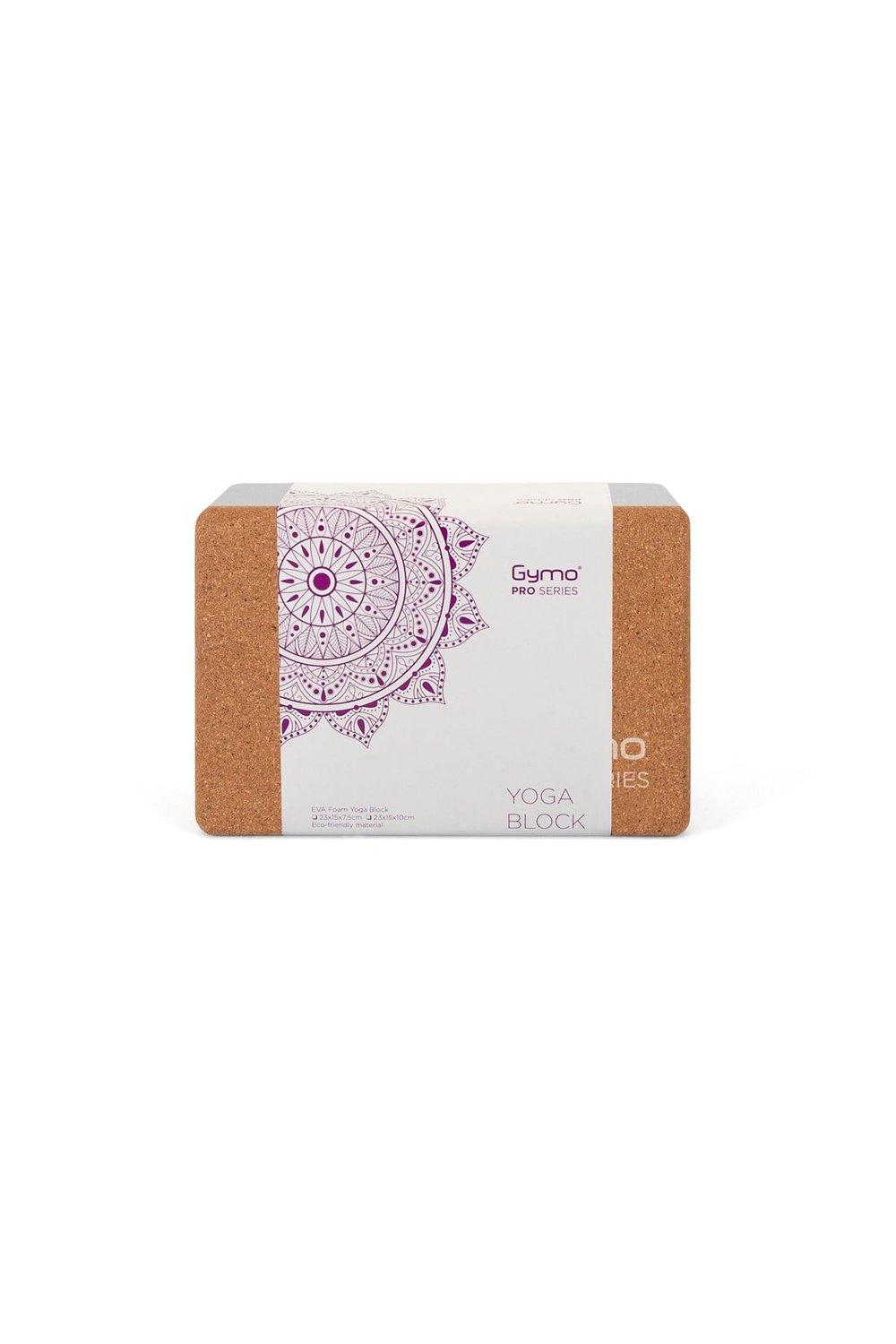 Gymo Pro Series Eva + Cork Yoga Blok Gri