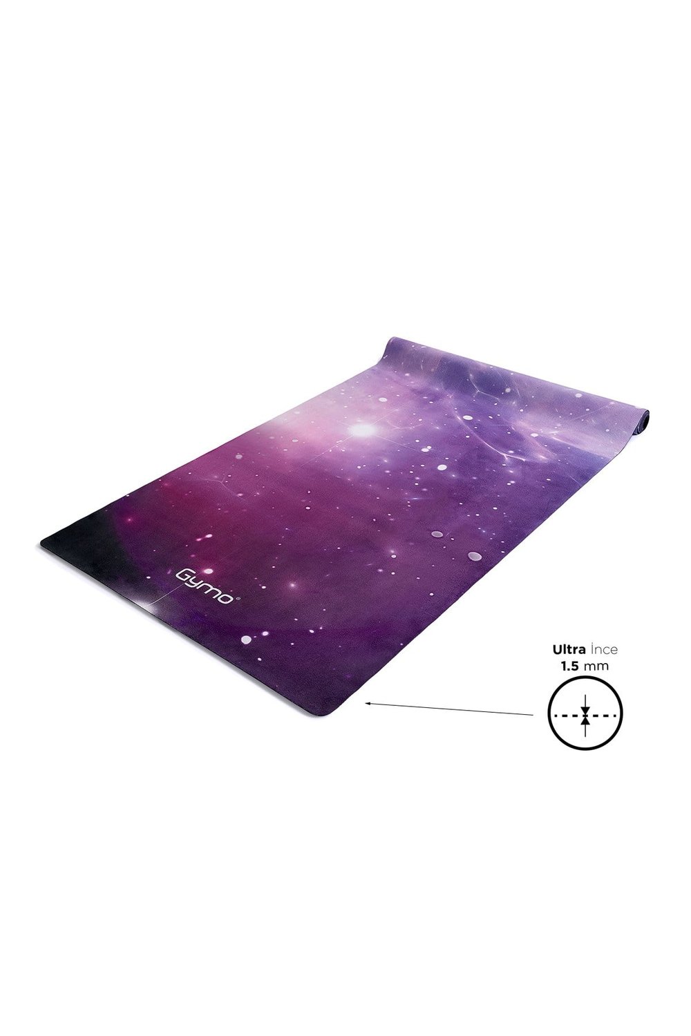 Gymo Pro Series Seyahat Yoga Matı Katlanabilir Süet Kauçuk 1.5 mm Galaxy