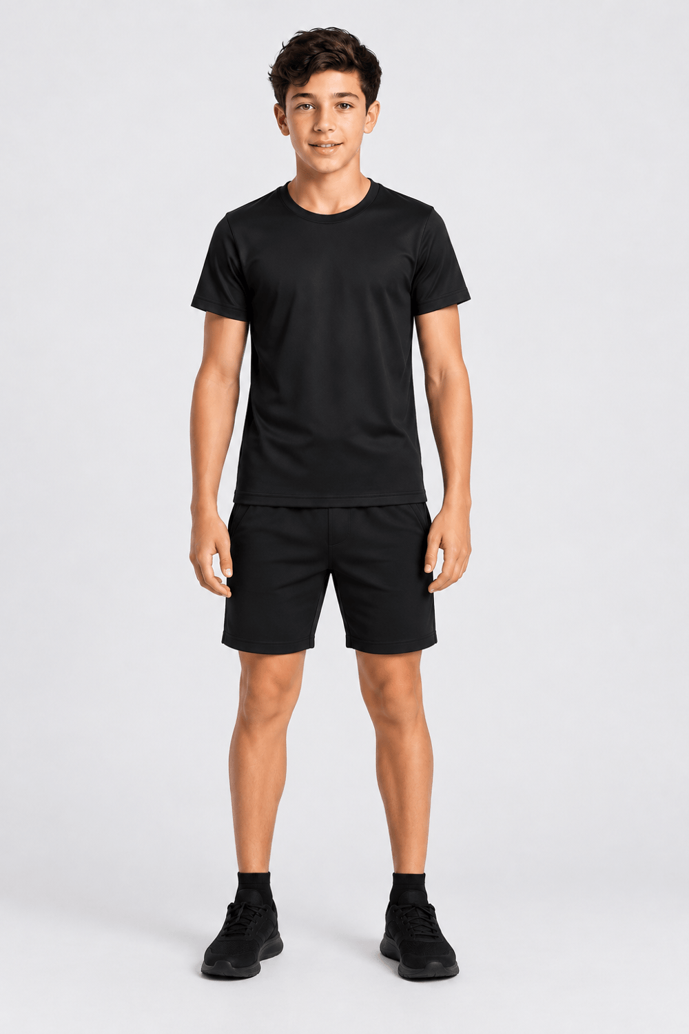 Gymo Sports Basic Erkek Polyamid T-Shirt Siyah Martin