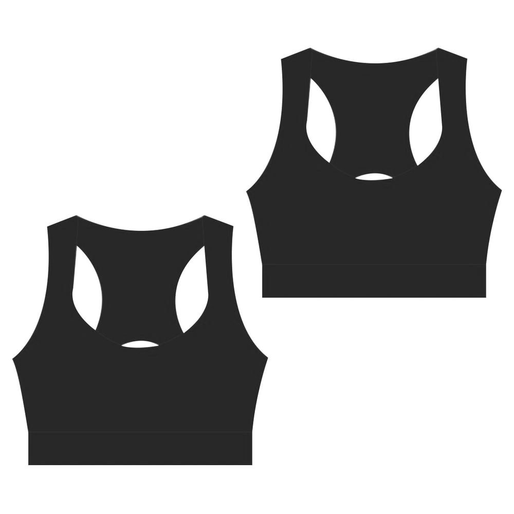 Gymo Sports Polyamid Pencereli Büstiyer Siyah