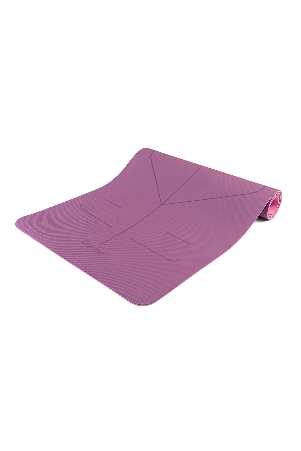 Gymo UltraGrip Hizalamalı 6mm TPE Yoga Matı Pilates Minderi Mürdüm