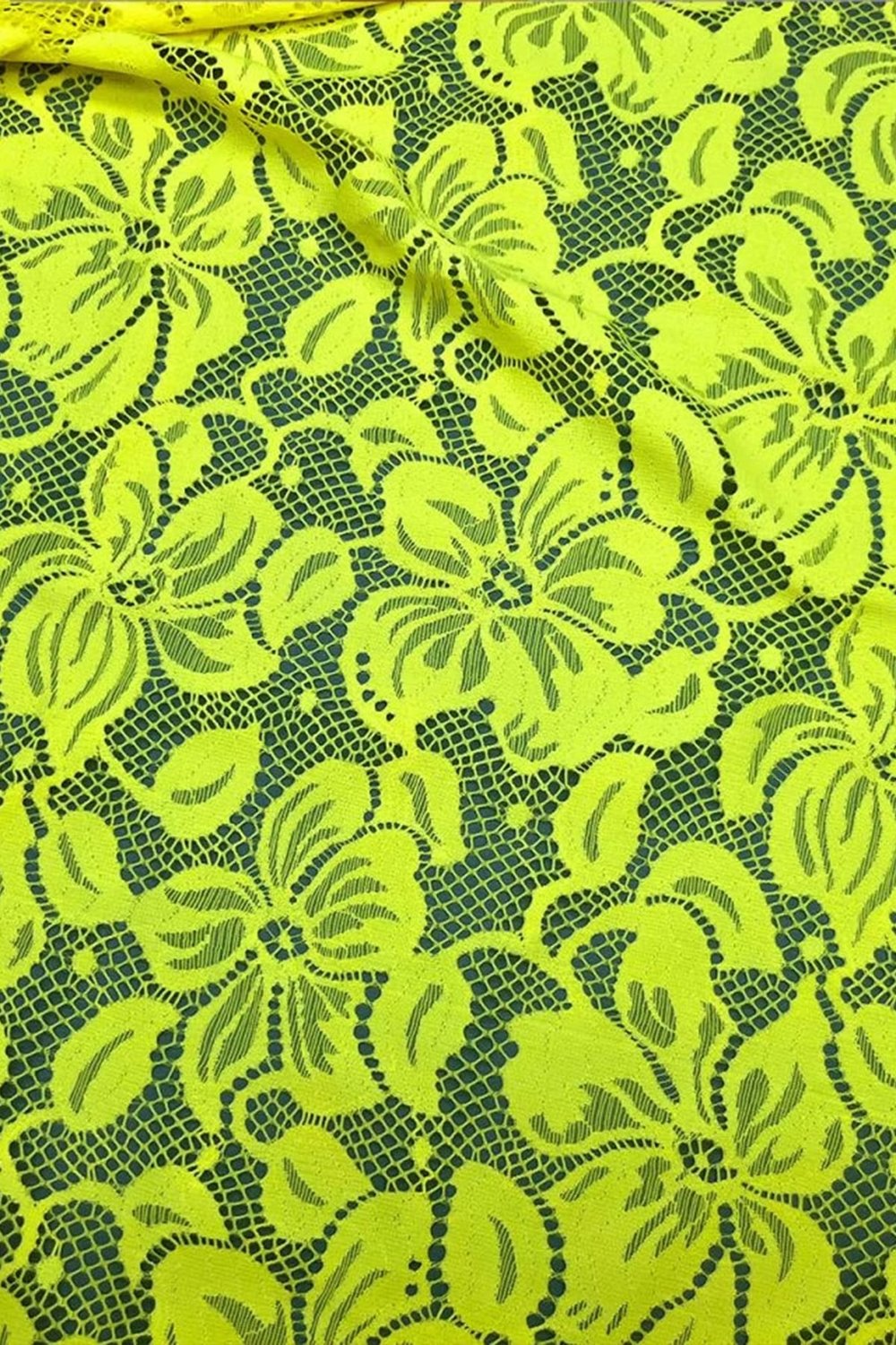 Kumaş Stretch Dantel F.Sarı