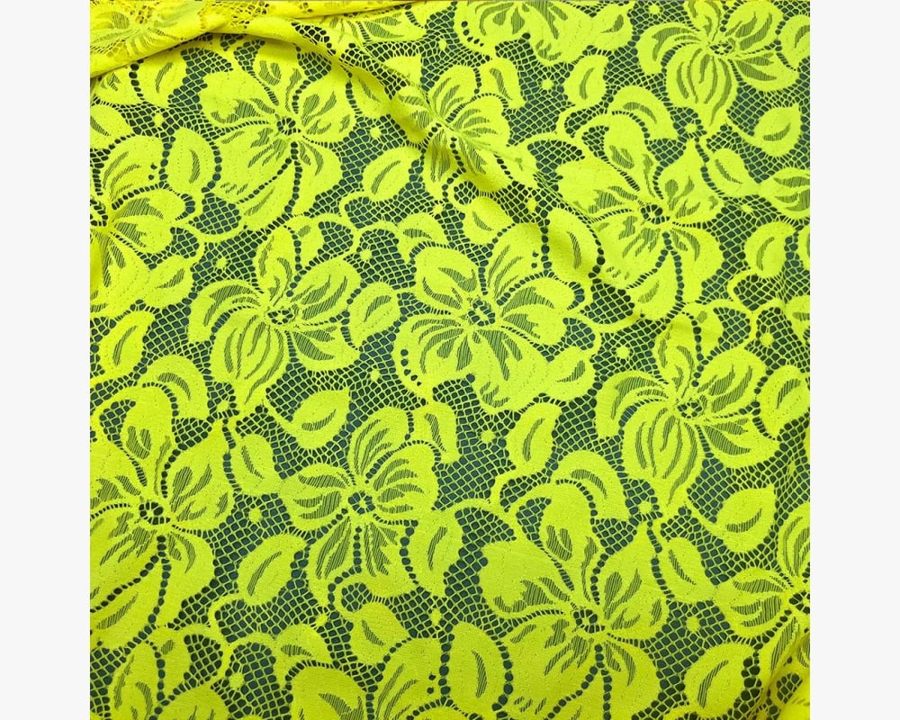 Kumaş Stretch Dantel F.Sarı