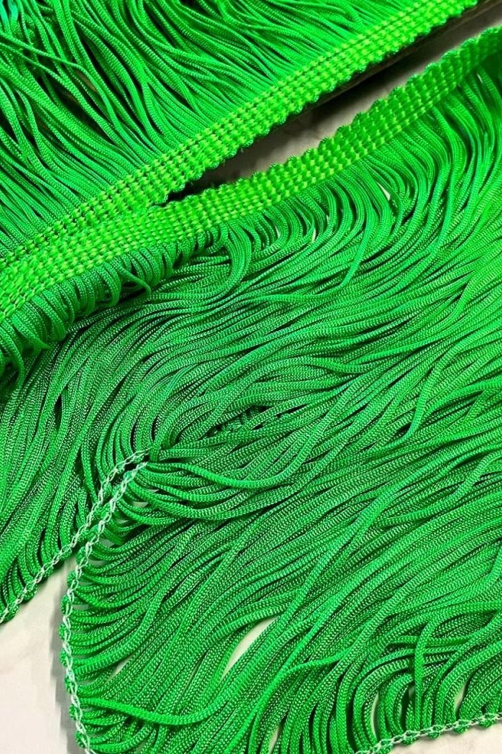 Kumaş Stretch Püskül 15cm F.Yeşil