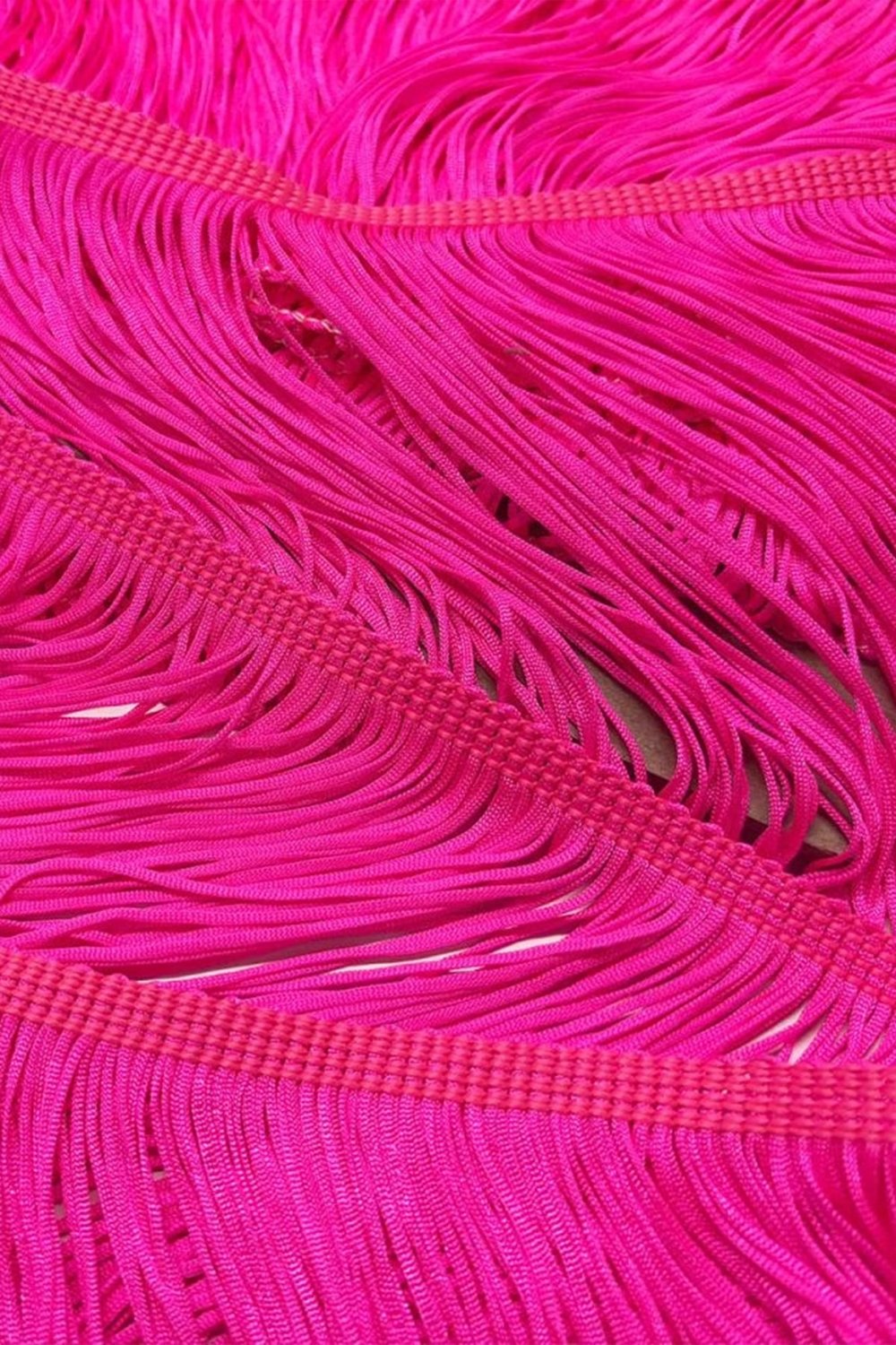 Kumaş Stretch Püskül 30cm F.Pembe