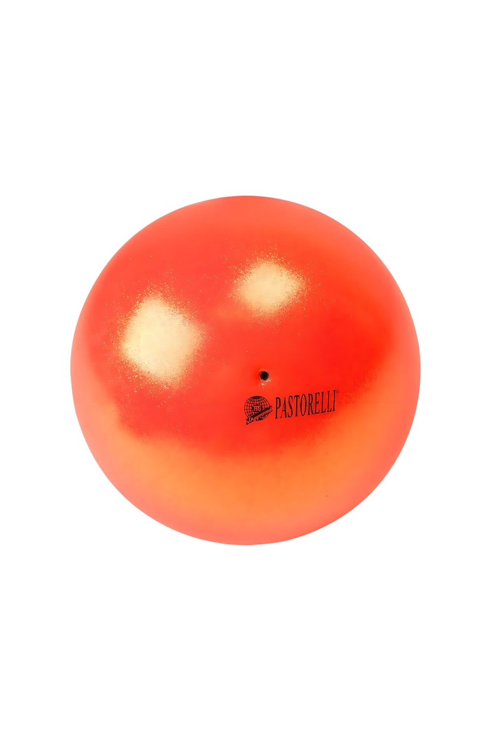 Pastorelli High Vision Ball 18cm Simli Ritmik Cimnastik Topu Red Orange