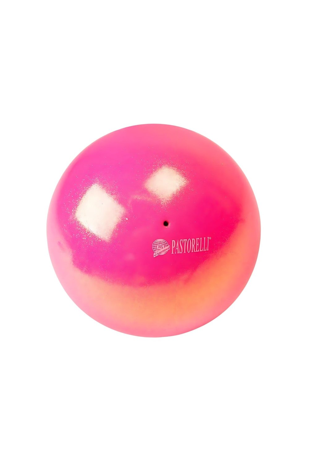 Pastorelli High Vision Ball 18cm Simli Ritmik Cimnastik Topu Fluorescent Pink