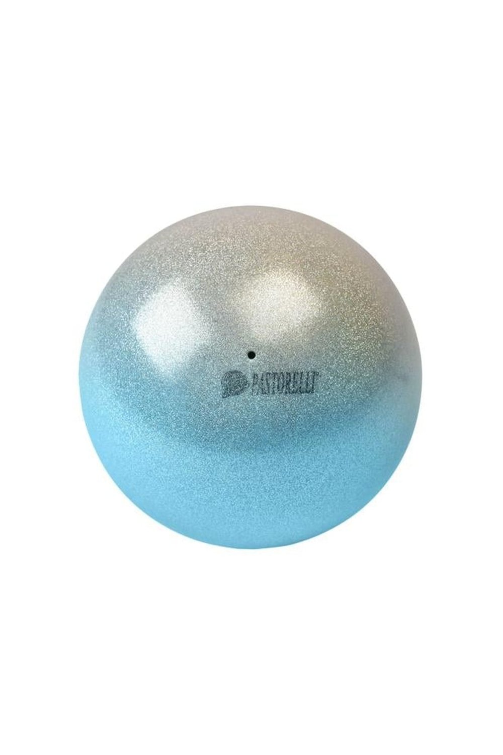 Pastorelli High Vision Shaded Ball 18cm Simli Ritmik Cimnastik Topu Silver/Sky Blue