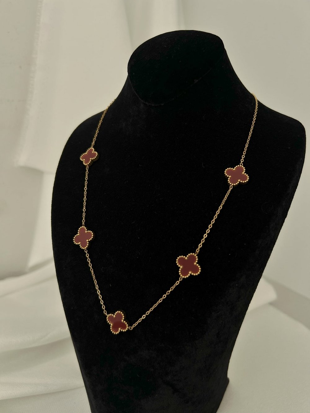 BORDO YONCA KOLYE