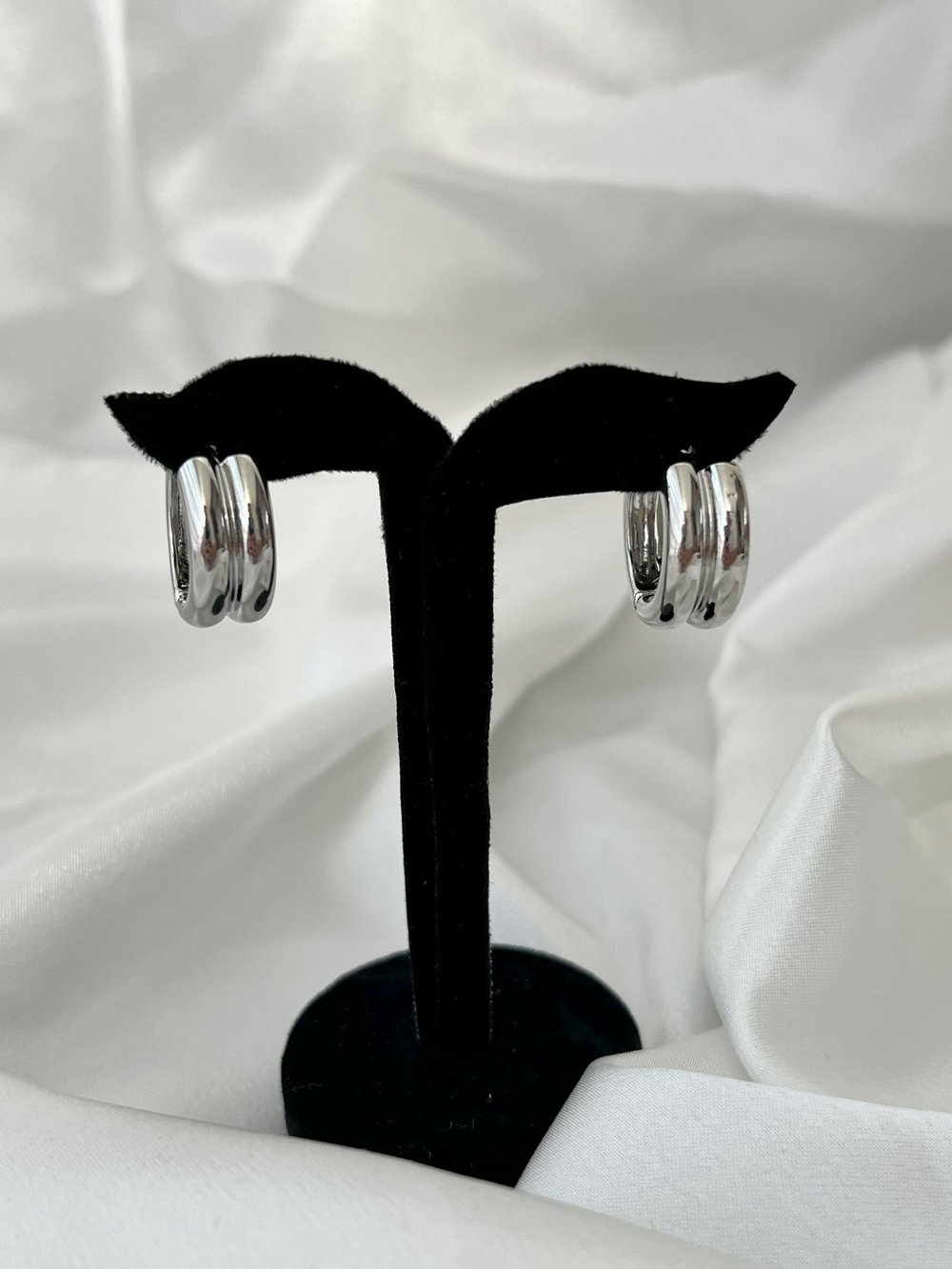 ÇİFT HALKA KÜPE - SILVER