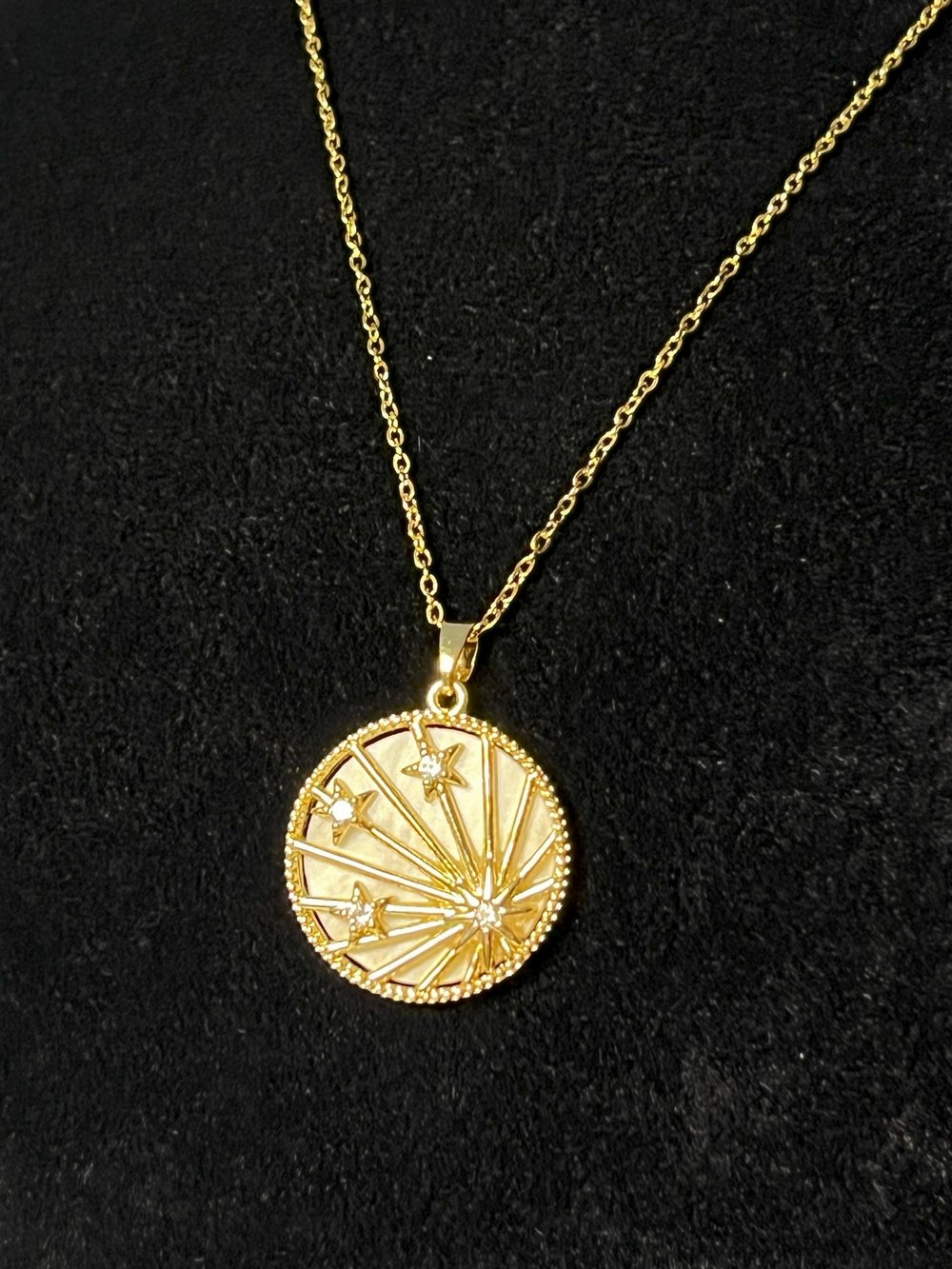 YILDIZ DETAYLI KOLYE - GOLD
