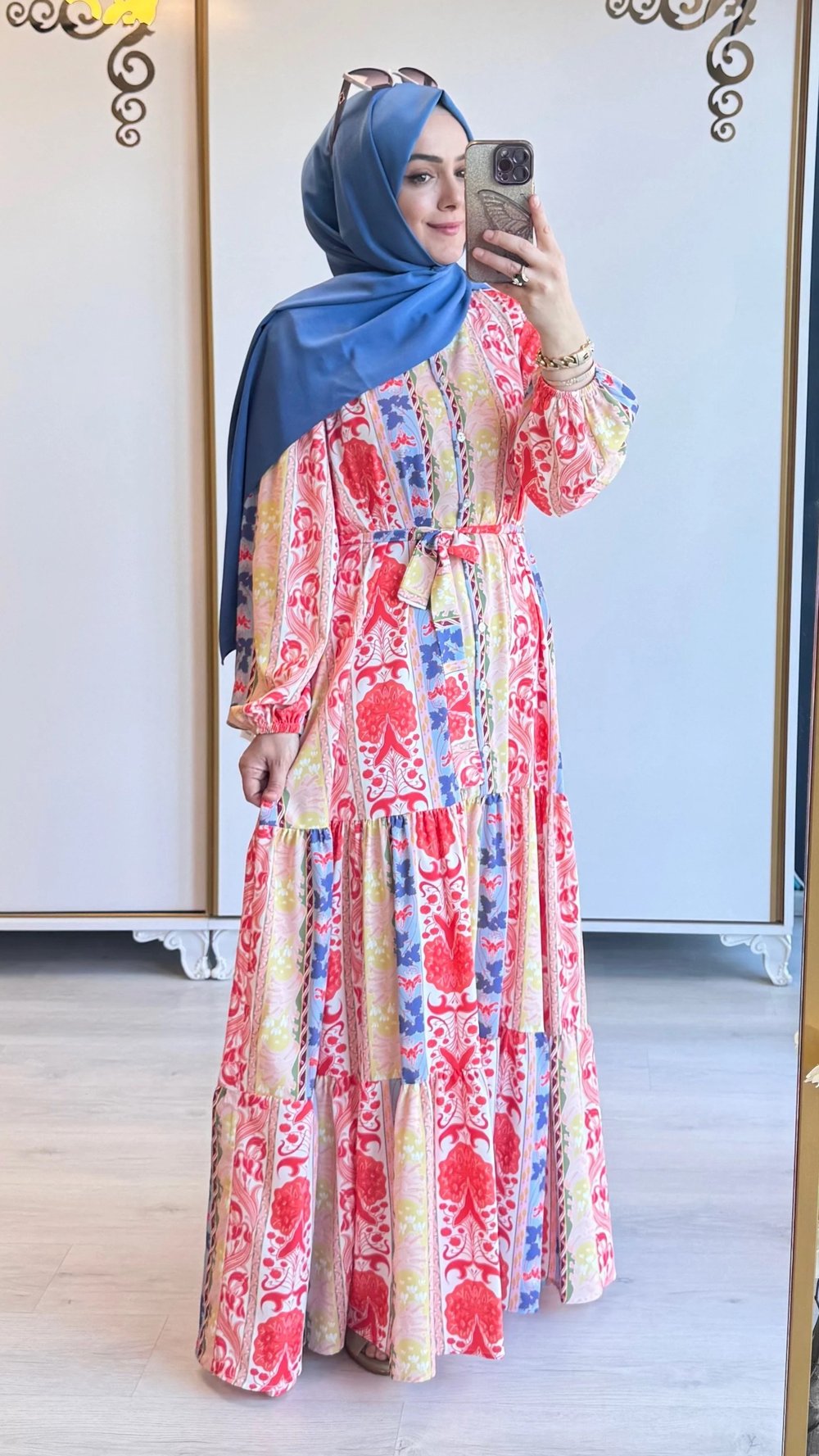 Mozaik Elbise - 1290