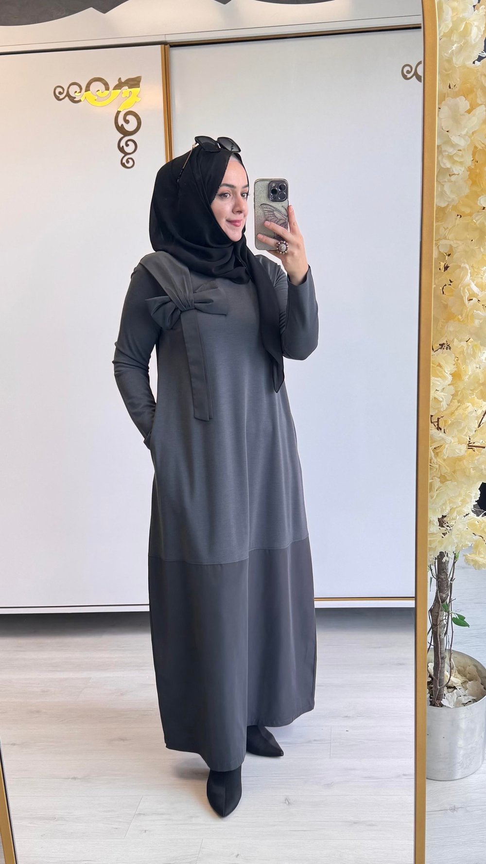 Nurcan Çetin Fiyonk Detaylı Elbise