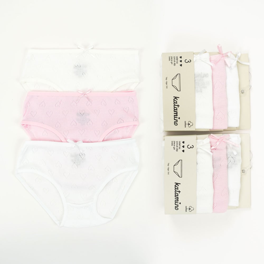 Toptan Amanda Kız 3'lü Slip Set