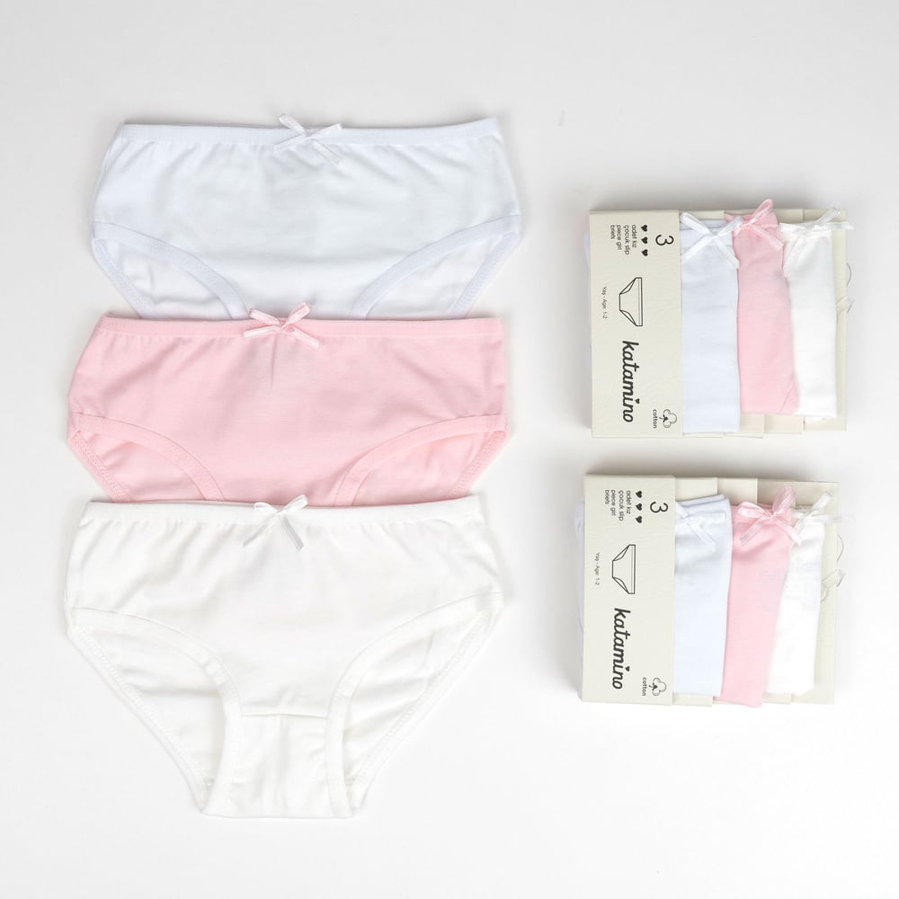 Toptan Kamp 3'lü Kız Slip Set