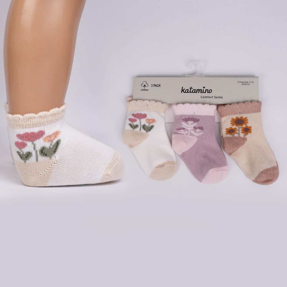 Toptan Pofidik 3'lü Kız Bebek Soket