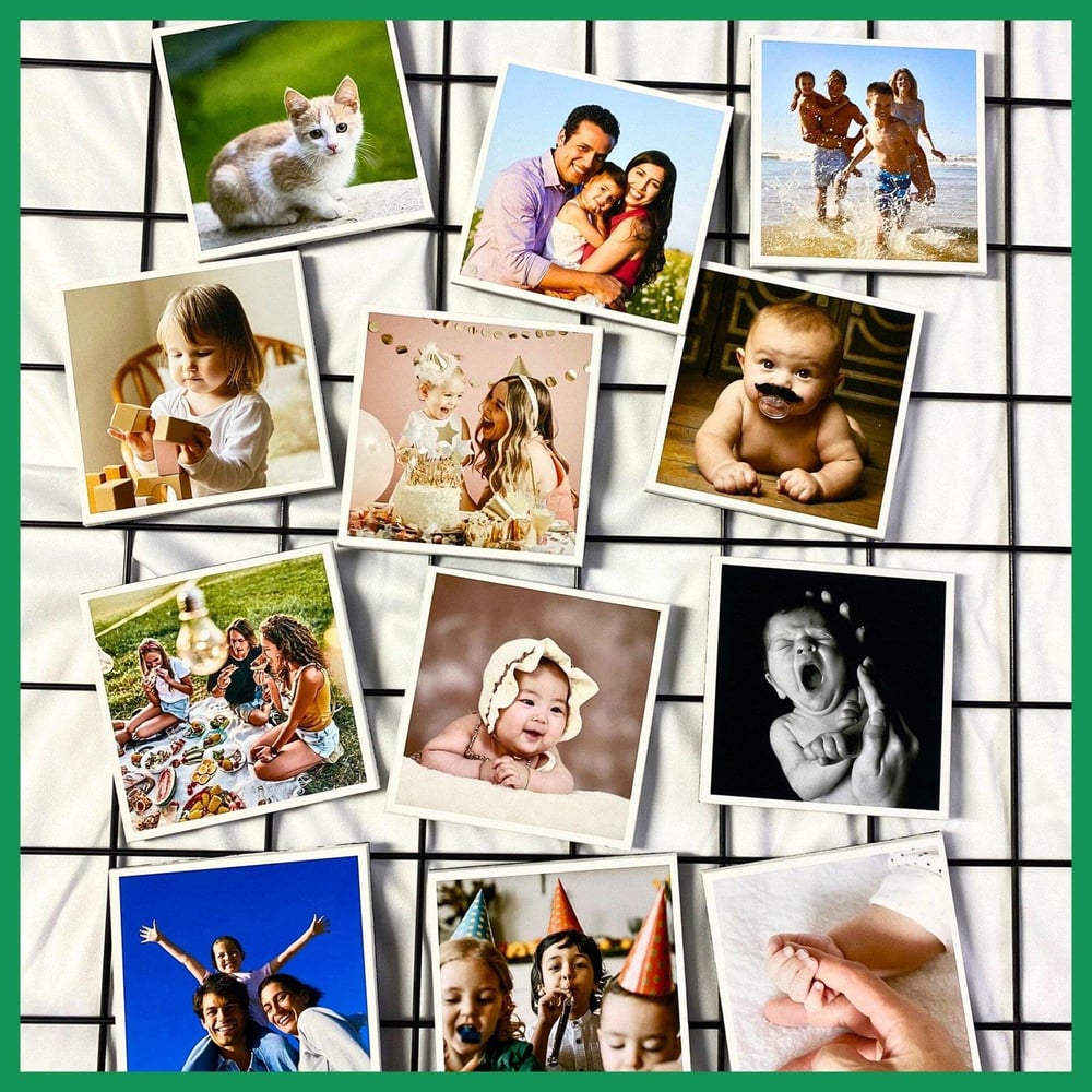 18 Adet 9X9 Cm Kalın Fotoğraflı Magnet