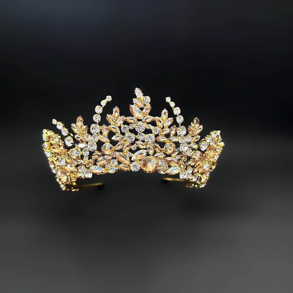 ''ISABELLA'' GOLD BEBE MAVİ KINA TACI