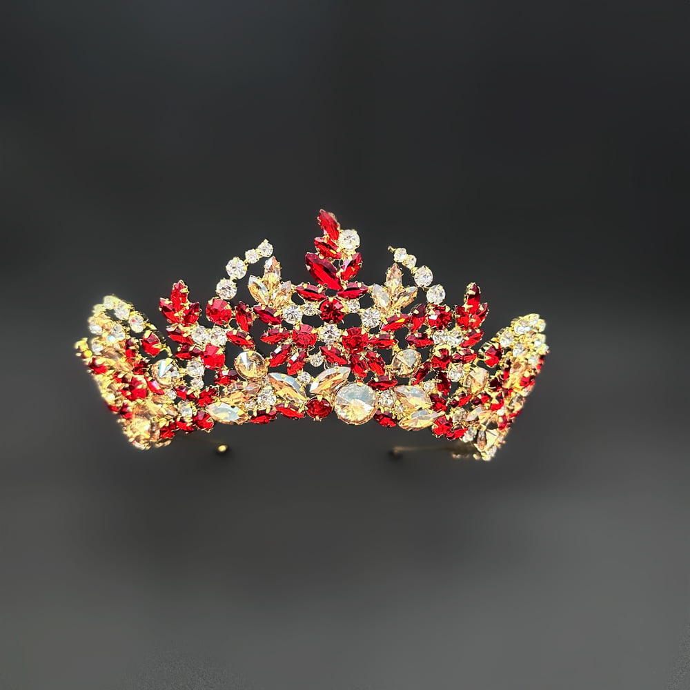 'ISABELLA''  GOLD KIRMIZI KINA TACI