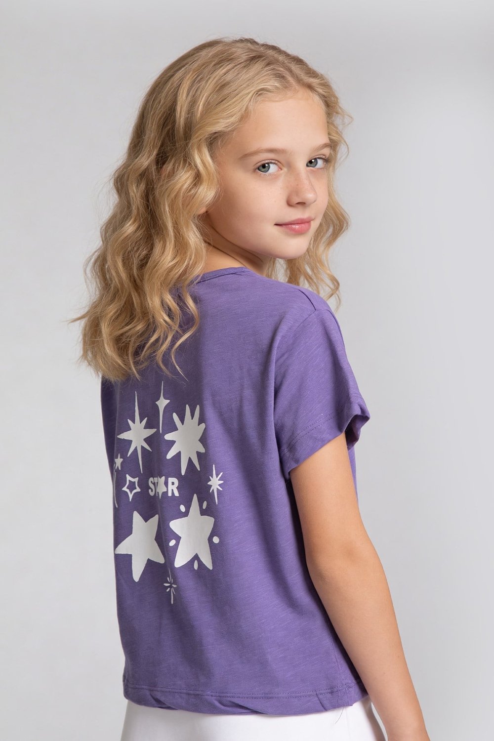 Tuffy Kız Çocuk Star Temalı T-Shirt-2466