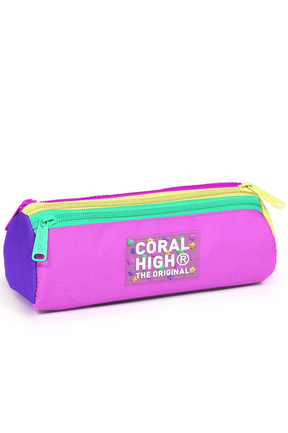 Coral High Kids Çok Renkli Üç Bölmeli Kalem Çantası 11176