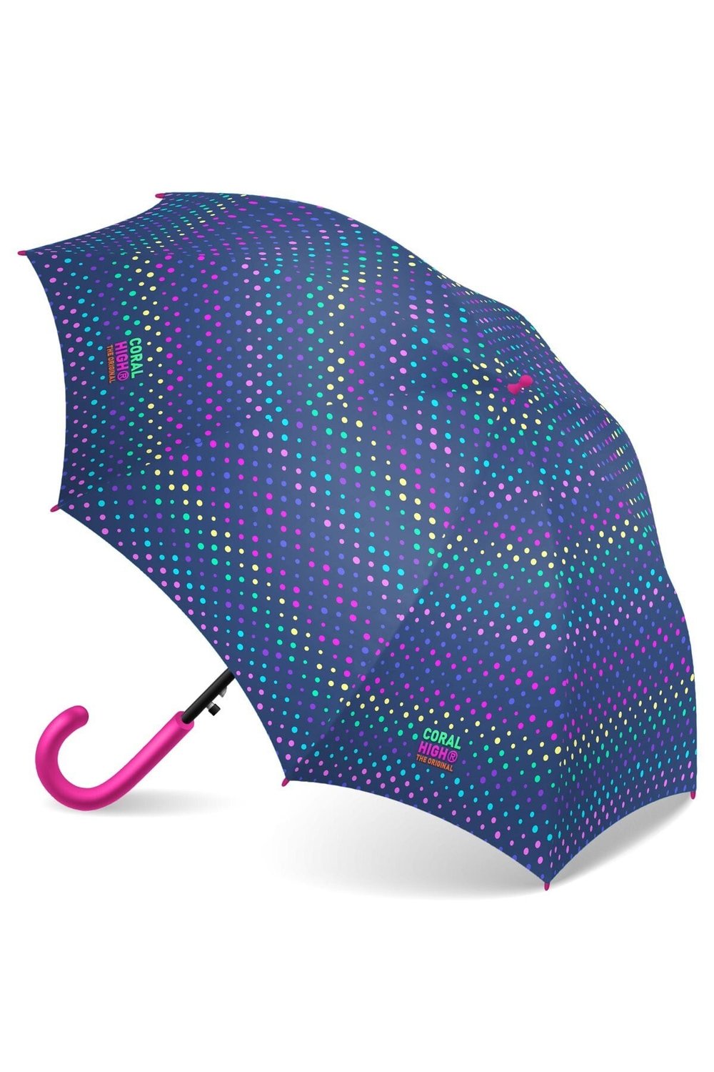 Coral High Kids Lacivert Renkli Puantiyeli Çocuk Şemsiyesi 12668