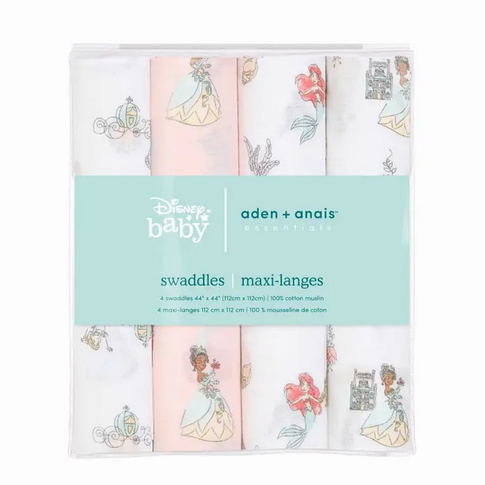 Aden & Anais -  Disney™ Princess Kundak Örtüsü 4lü Set