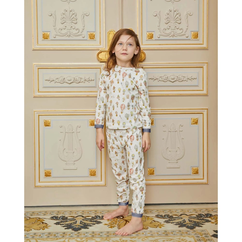 Atelier Choux - Hot Air Balloons Pijama Set Mavi