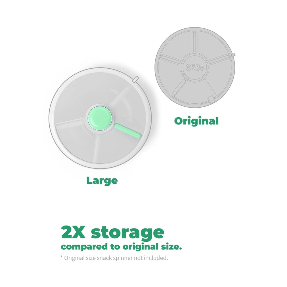Göbe Kids - Büyük Boy Snack Spinner Yemek Kabı Yeşil