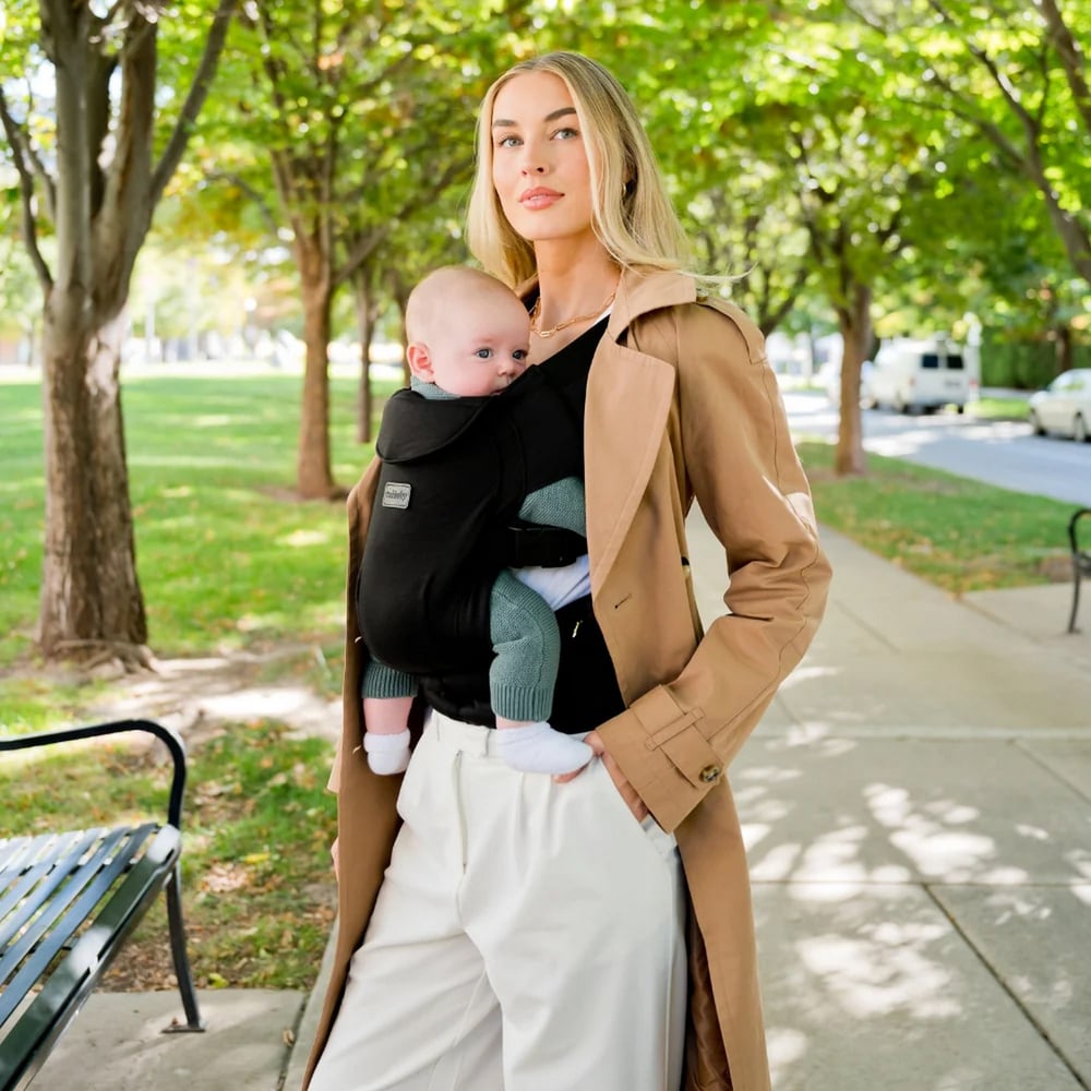 TushBaby - Pearl Wrap Kumaş Bebek Kanguru Siyah