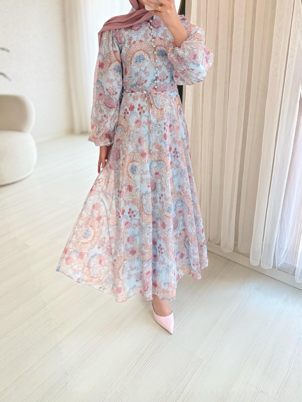 Aura Chiffon Elbise