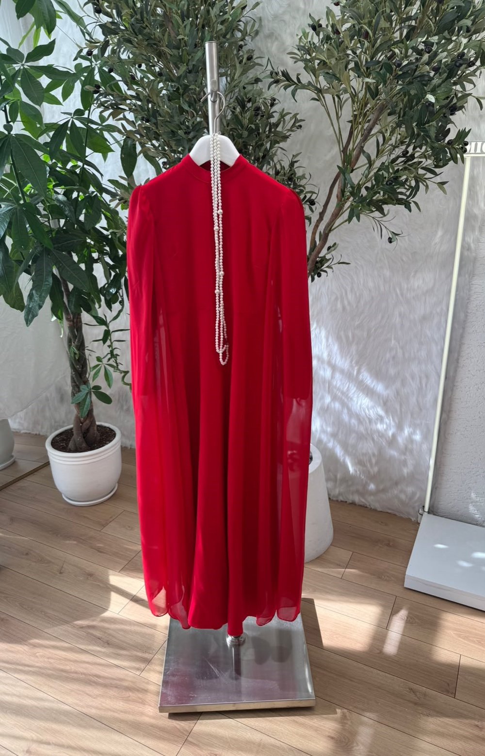 Chic Çift Pelerin Elbise