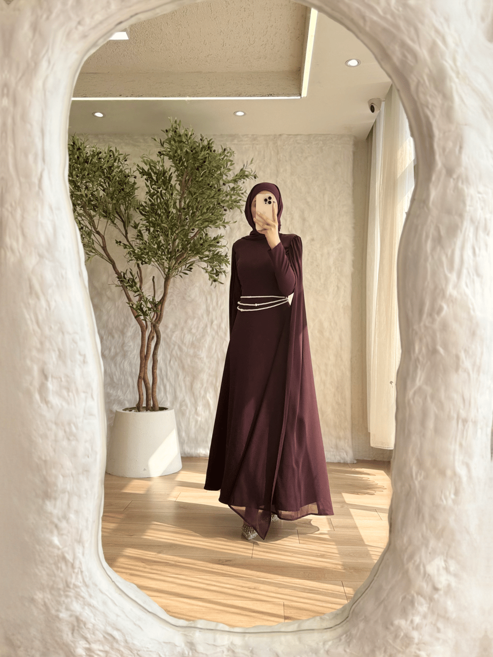 Chic Çift Pelerin Elbise