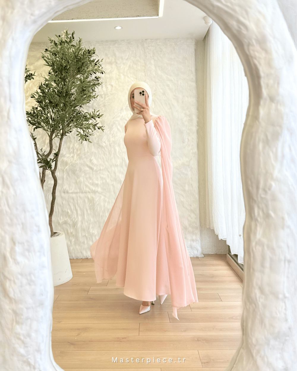Chic Çift Pelerin Elbise