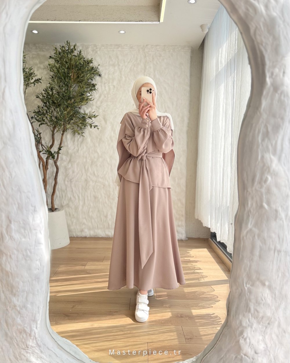 Aller Detaylı Crep Etekli Takım