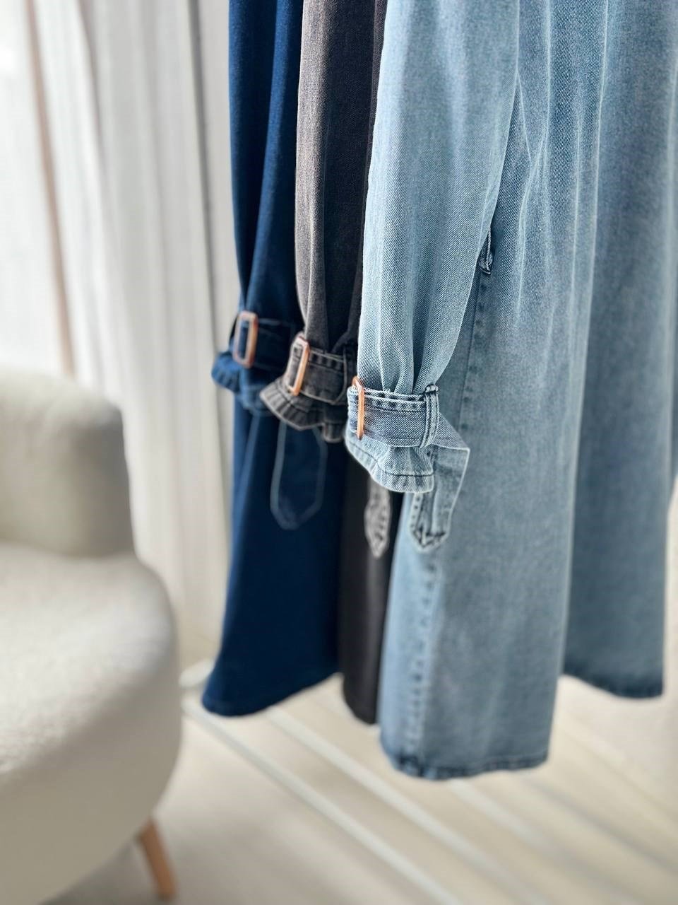 Denim Elegance Trench