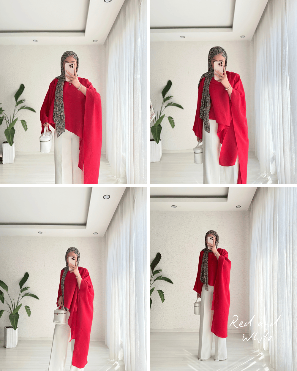 Lavin Özel Tasarım Asimetrik Kimono Kırmızı