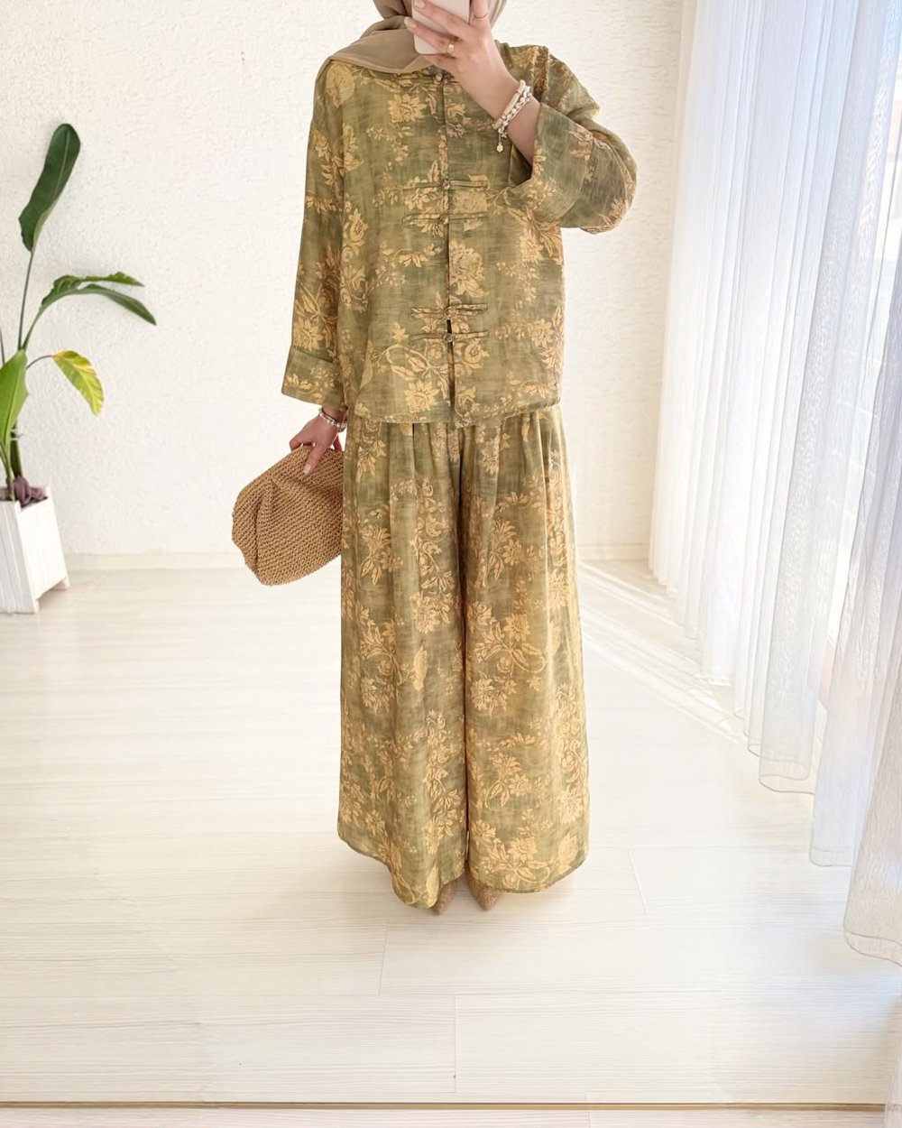 Olivia Desenli Kimono Takım