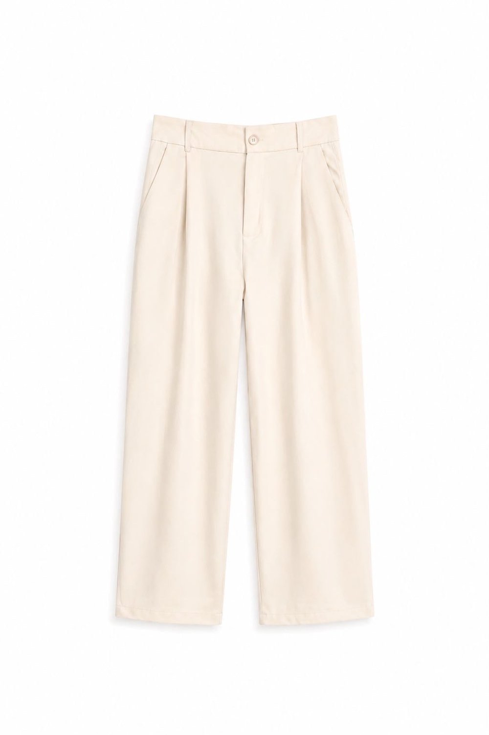 Erkek Baggy Fit Kumaş Pantolon Bej