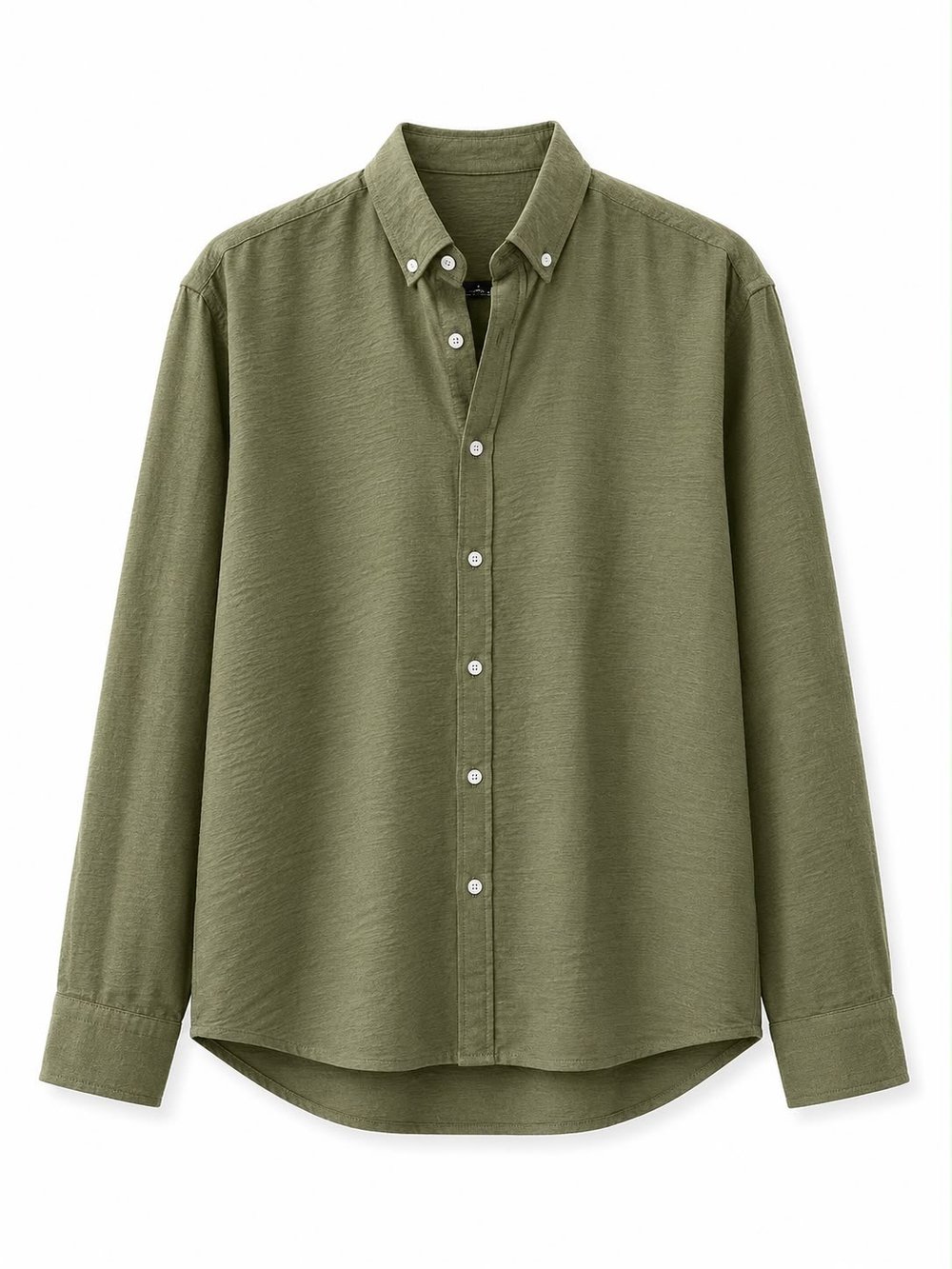 Erkek Oversize Basic Rahat Gömlek Haki
