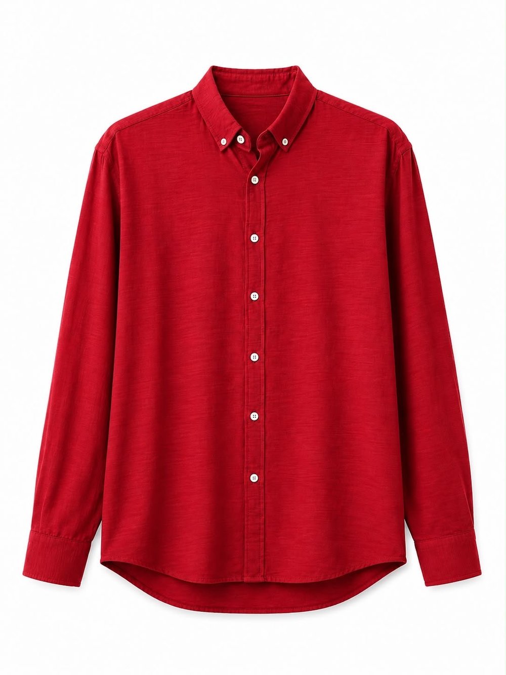 Erkek Oversize Basic Rahat Gömlek Kırmızı