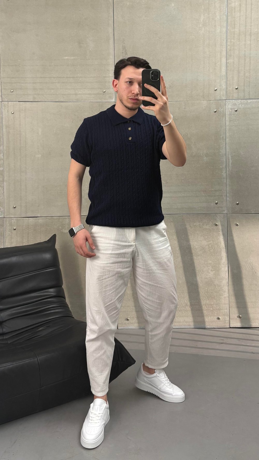 Erkek Regular Fit Polo Yaka T-Shirt Lacivert
