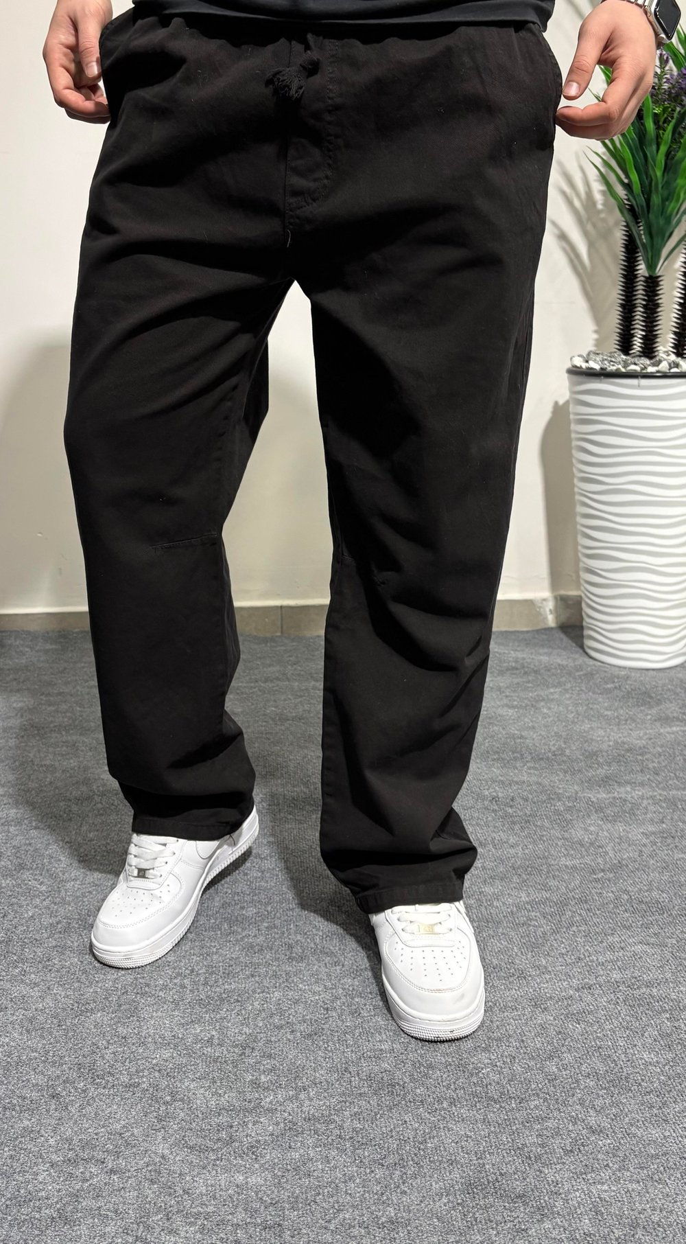 Gabardin Kumaş Pantolon Siyah