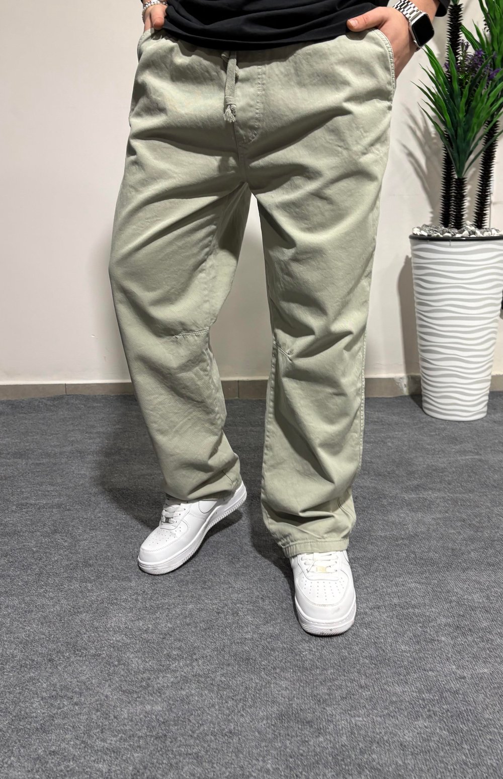 Gabardin Kumaş Pantolon Yeşil
