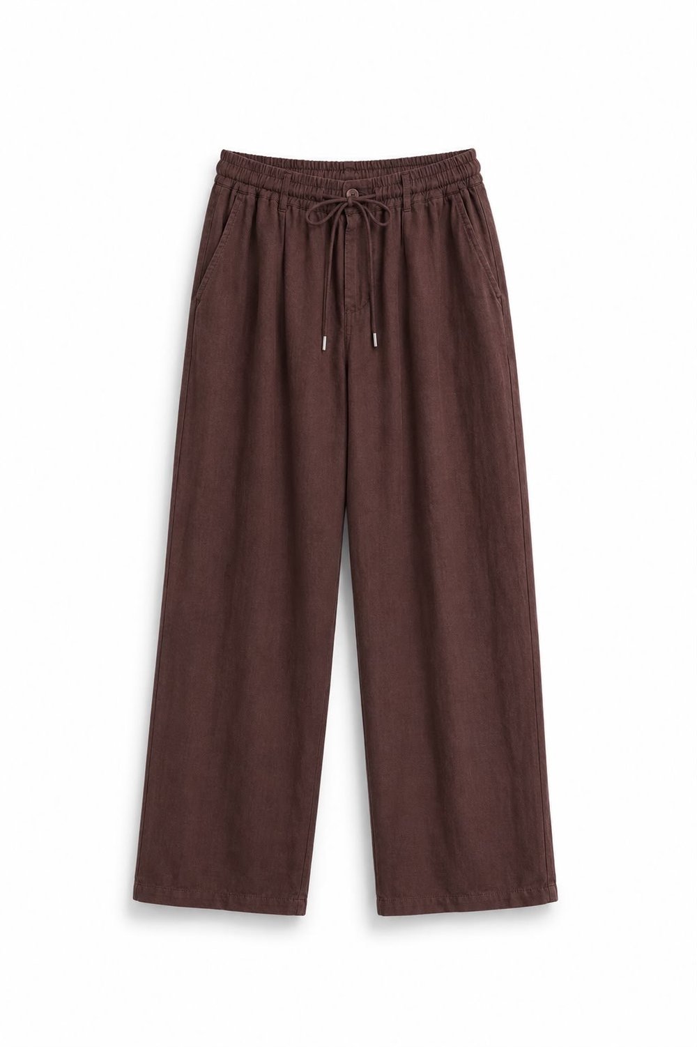 Keten Baggy Pantolon Kahverengi