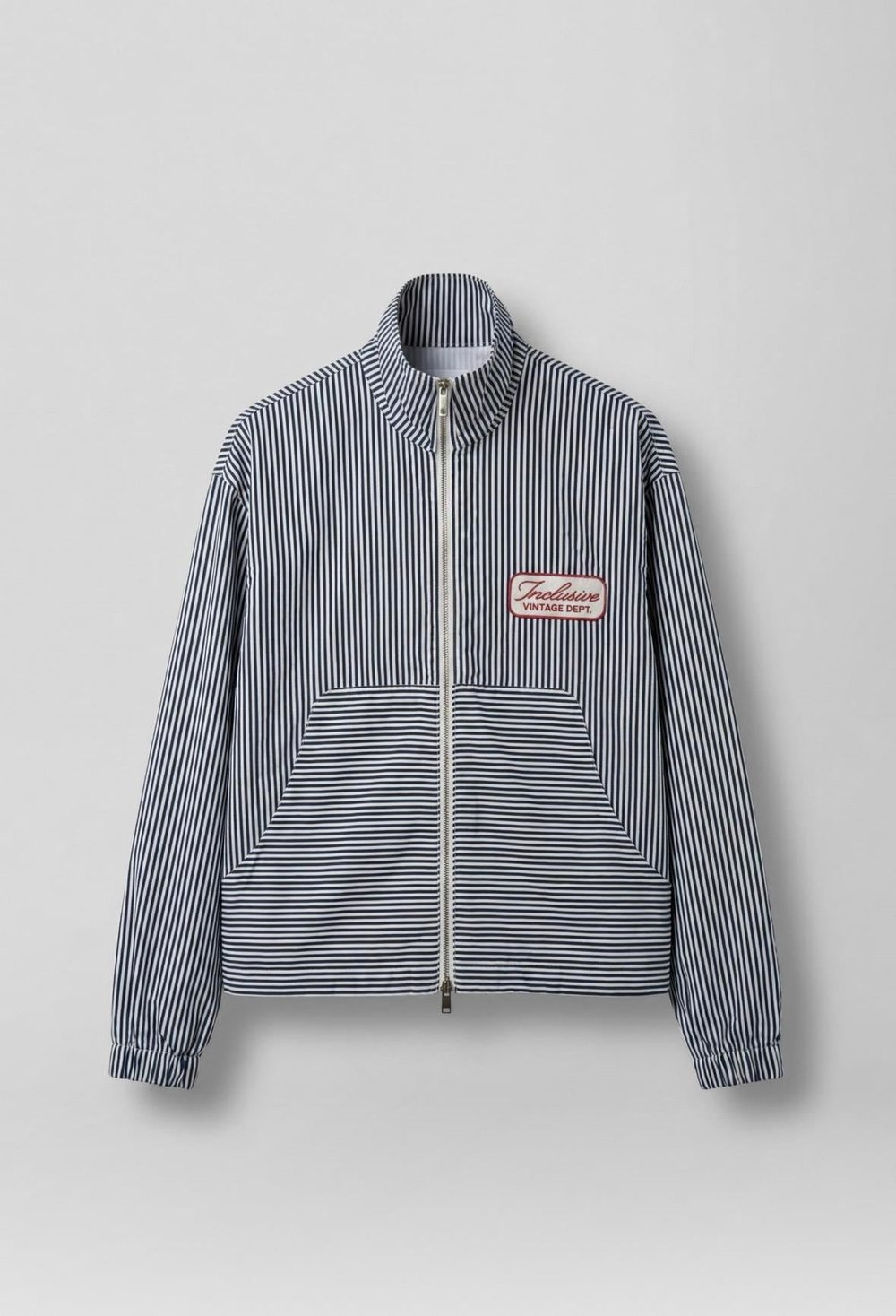 Oversize Fermuarlı Ceket Lacivert