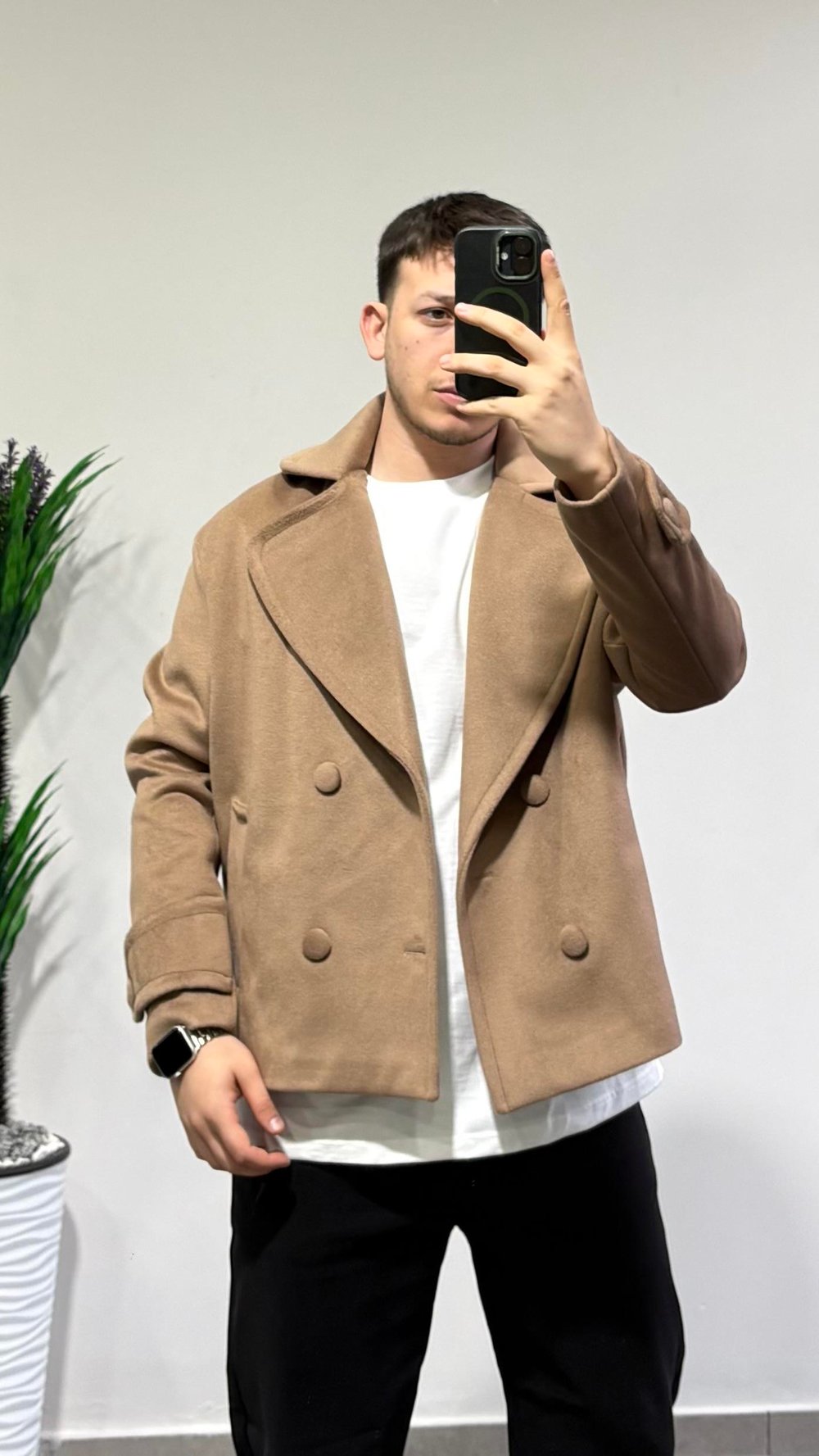 Oversize Kaşe Ceket