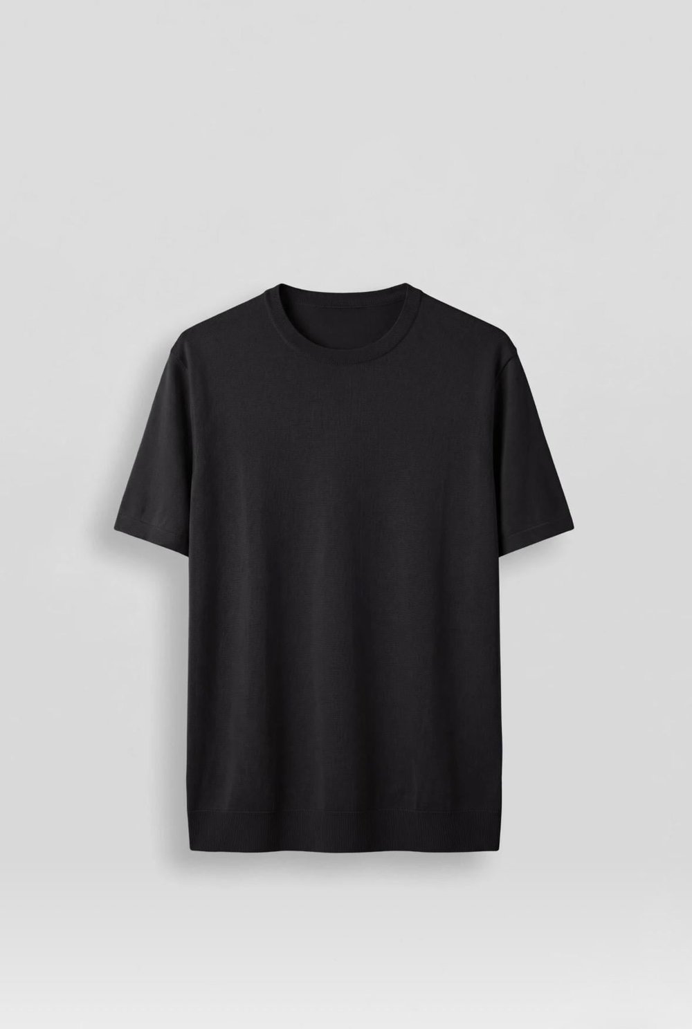 Oversize Triko Bisiklet Yaka Basic T-Shirt Siyah