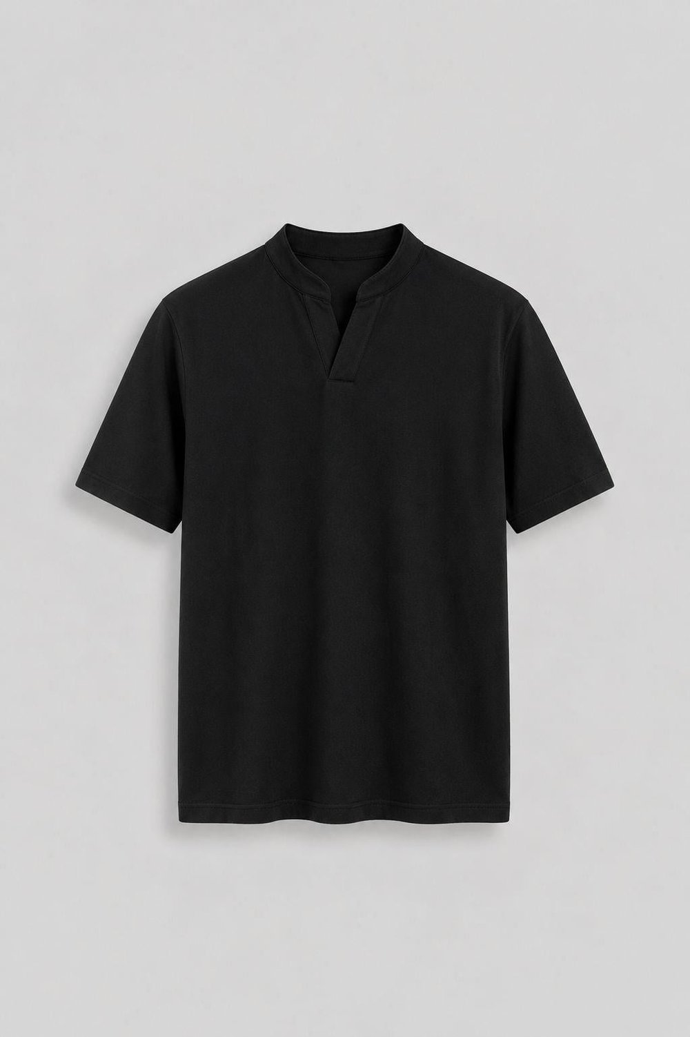 Siyah Hakim Yaka T-Shirt