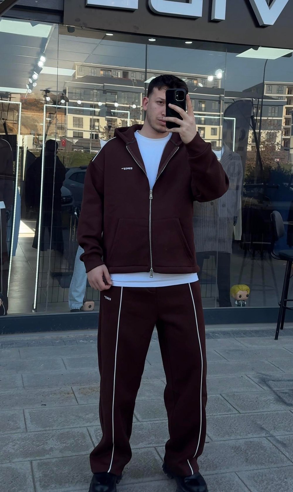 Yeni Sezon Oversize Çizgi Detaylı Eşofman Takımı